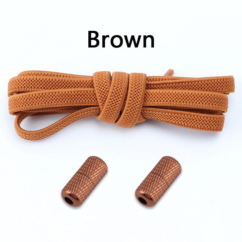 No Tie Shoelaces Metal Lock Flat Elastic Shoe Laces Sneakers Kids Adult Shoelace Flower Noodle Capsule Buckle Shoes Accessories