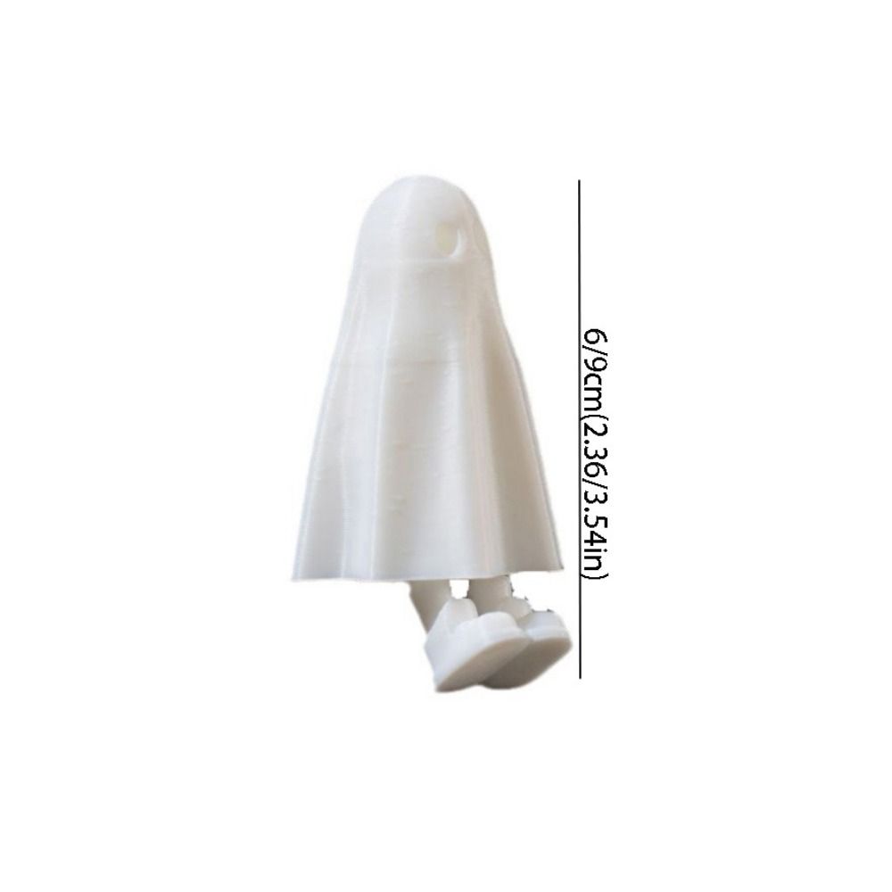 Cute Little Man Ornament Activity Foot 3D Printed Ornament Halloween Ghost Statue  Halloween Decor