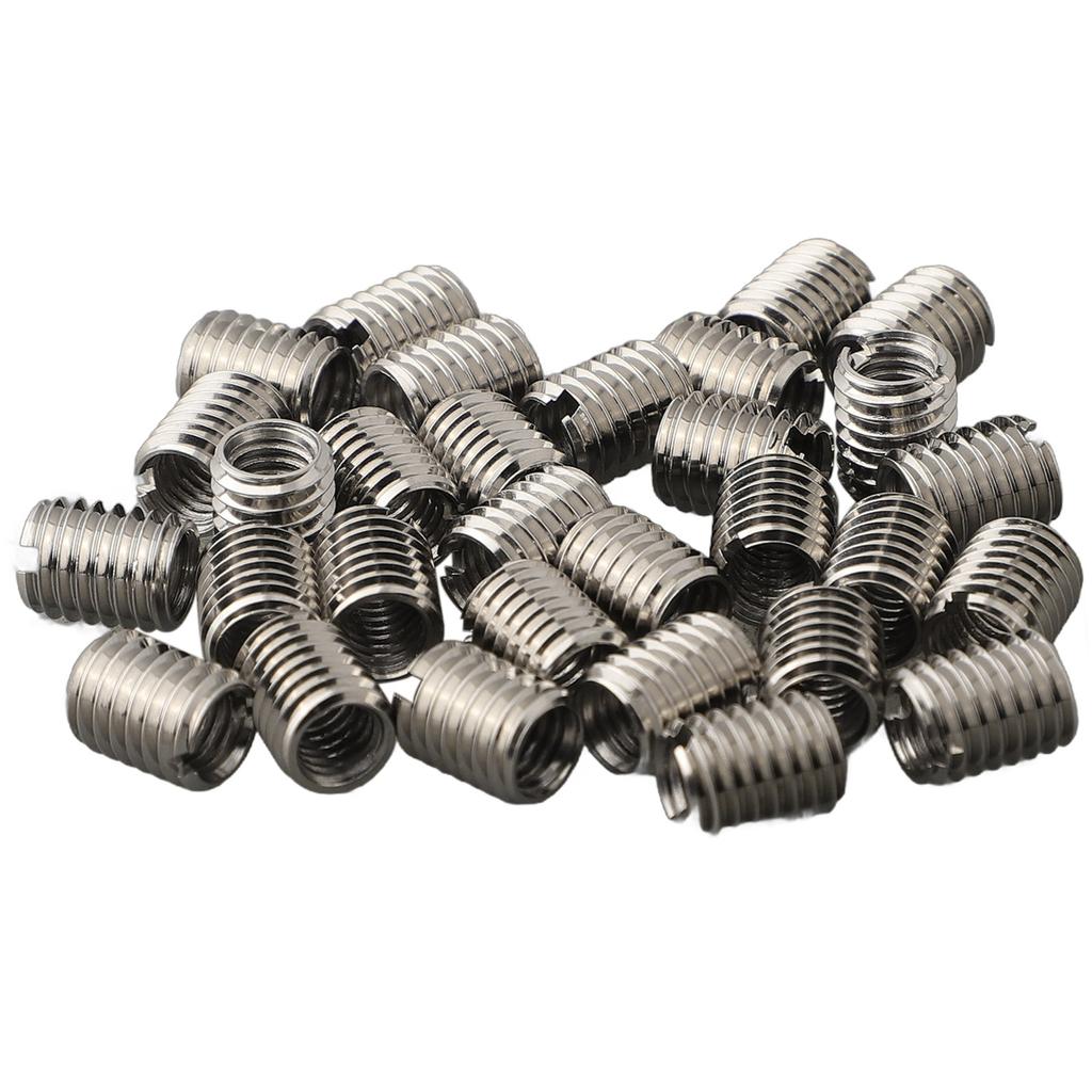 30pcs Threaded Inserts Inner M6X1.0 Outer M8X1.25 Length 10MM Male Female Nut