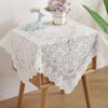 European White Lace Tablecloth Washing Machine TV Refrigerator Bedside Table Coffee Tables Dust Cover Multi-functional Festival Decorative Fabric