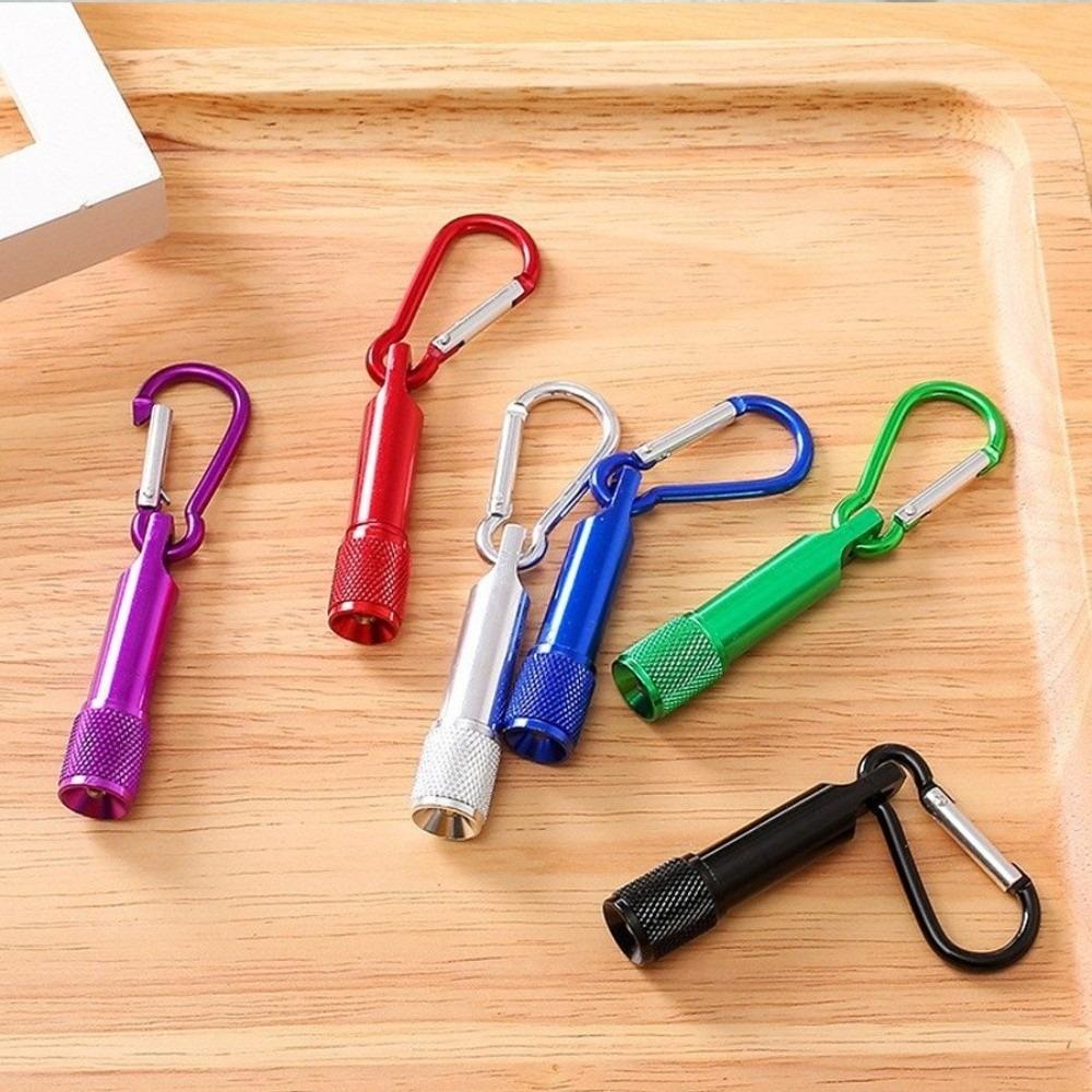 Aluminum Body LED Flashlight Keychain with Carabiner Small LED Flashlight Camping Use