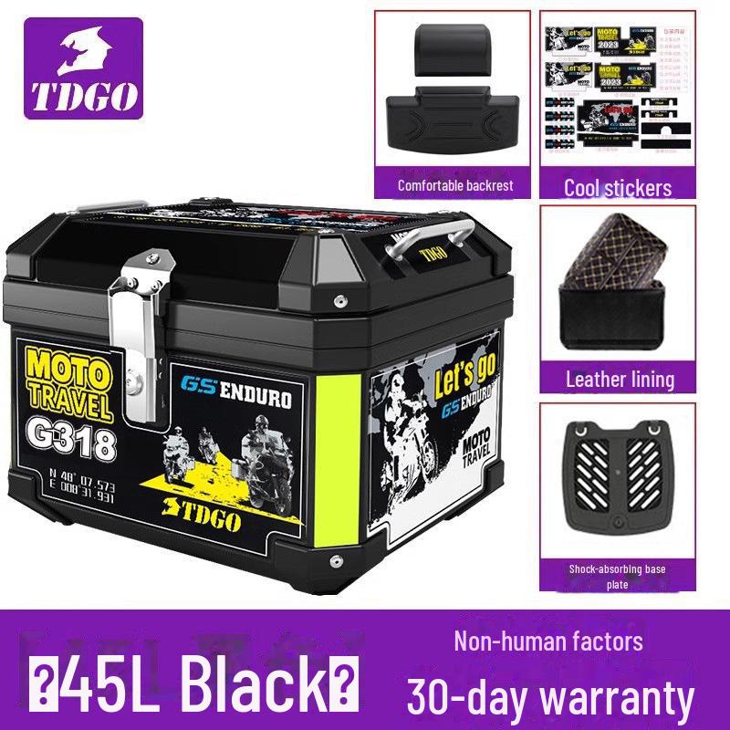 Universal Waterproof Motorcycle and Electric Scooter Trunk: Large Capacity Tail Box for Storage and Takeout