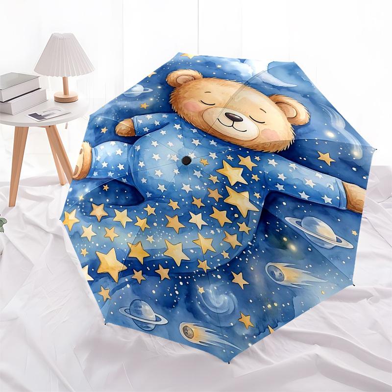 1PC Teddy bear pajamas Umbrella-8-Rib Reinforced, Automatic Open, Lightweight & Durable, Fashion Accessory for Outdoor, Beach L0419
