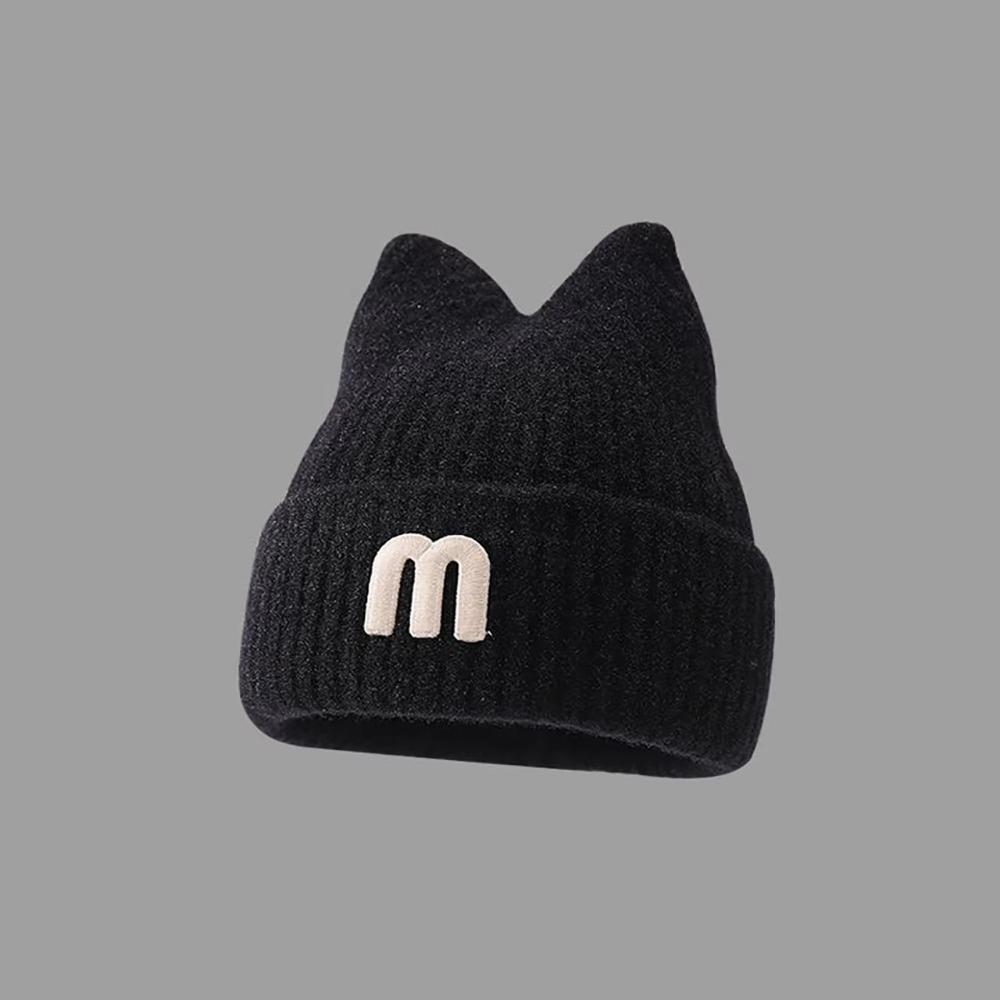 

Keep Warm Baby Cap Solid Color Winter Hats New Knit Hat Kids Outdoor чорний