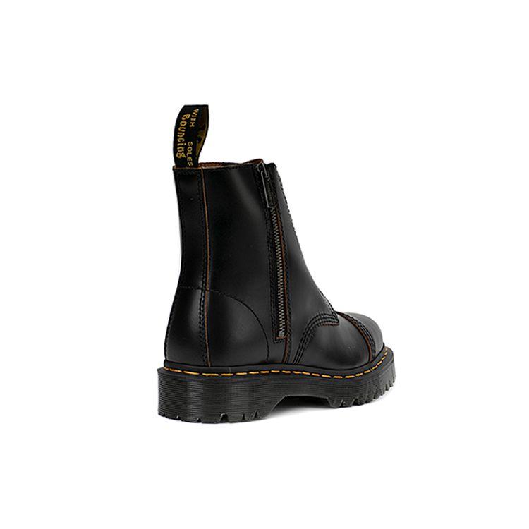 Dr. Martens 1460 Bex Leather Glossy Side Zip 8 Eyelet Short Boots Unisex Boots Black 26664001