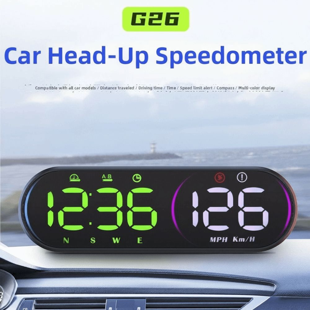Portable Digital Speedometer Universal Windshield Projector Car Head Up Display  Tachometer