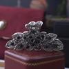 New European Style Stacked Flower Large-size Hair Clip Alloy Grip Clip Retro Diamond Hair Accessories