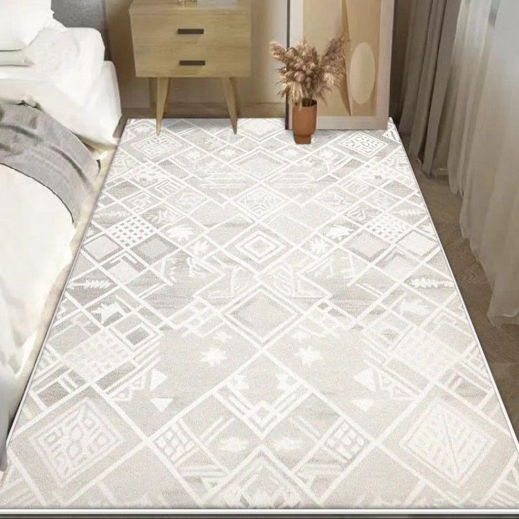 Moderner schlichter Teppich für Wohnzimmer Antirutsch Großer Teppich Einfache Reinigung Schlafzimmerdekoration