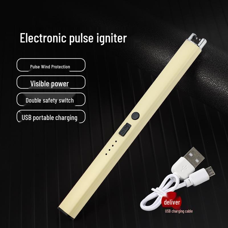 Rechargeable Windproof Electric Arc Lighter for Kitchen & Outdoor BBQ.