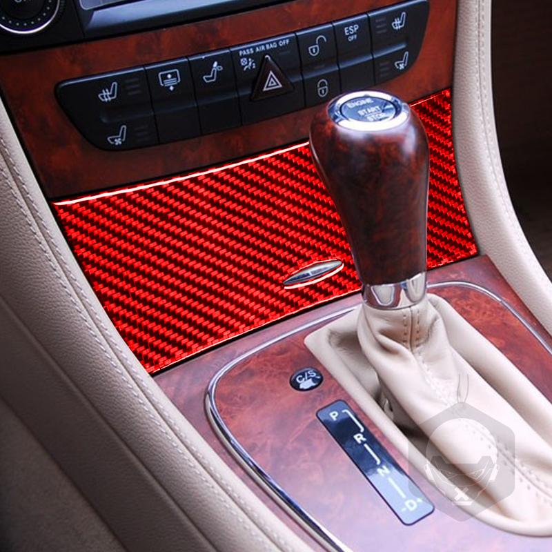 For Mercedes-Benz CLS C219 2004-2009 Car Central Control Storage Box Panel Sticker Trim Carbon Fiber Interior Accessories