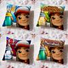 Subway Surfers Classic Cushion Cover Premium Comfort Reversible Pillow Cove -Two In One Design for Any Room & Car Interior