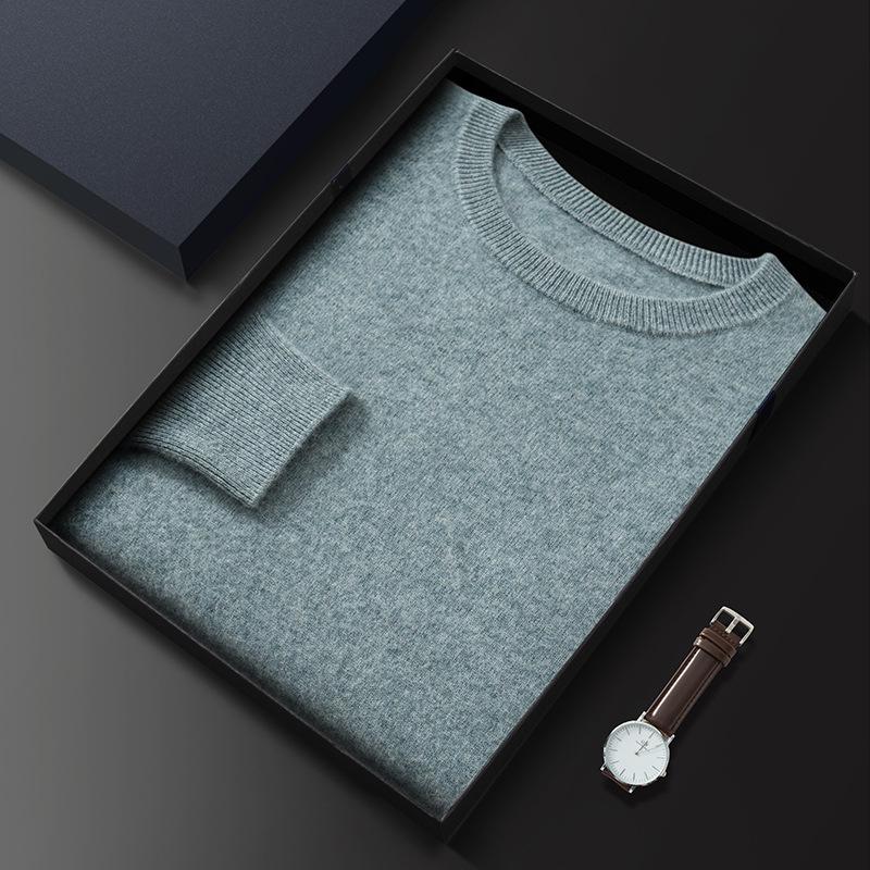 2025 Crew Neck Cashmere Shirt Warm Knitted Bottom Sweater Fashion Versatile Sweater