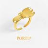 Porti 24k Gold Spoon Fork Baby Ring 1.875g