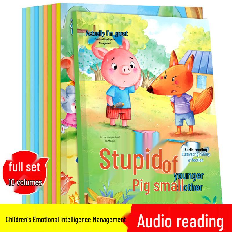 Children s Emotional Intelligence Picture Book Set (10 Volumes with Audio) for Early Childhood Bedtime Stories, Inspirational Illustrated Books. 9787830004897