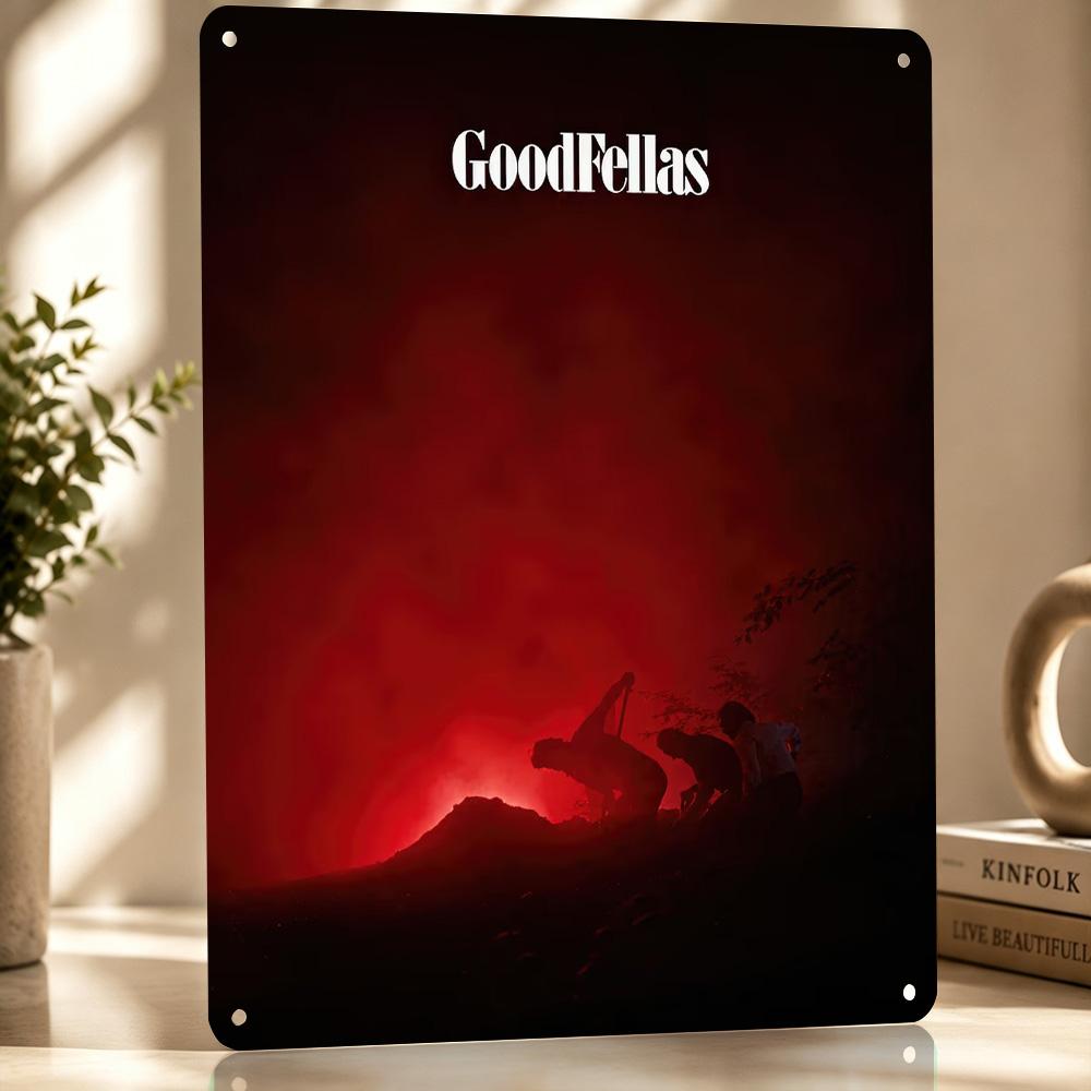 Goodfellas Movie Poster Retro D Printed Metal Signs Customized Wall Hanging Gift for Decor Living Room Interior Decoration Home