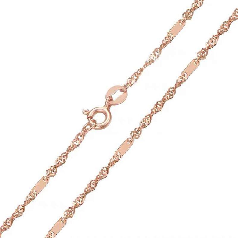 Color Gold Niche Fashion Foreign Gas Plated Rose Gold Water Ripple Sequined Necklace Trend Collarbone Chain