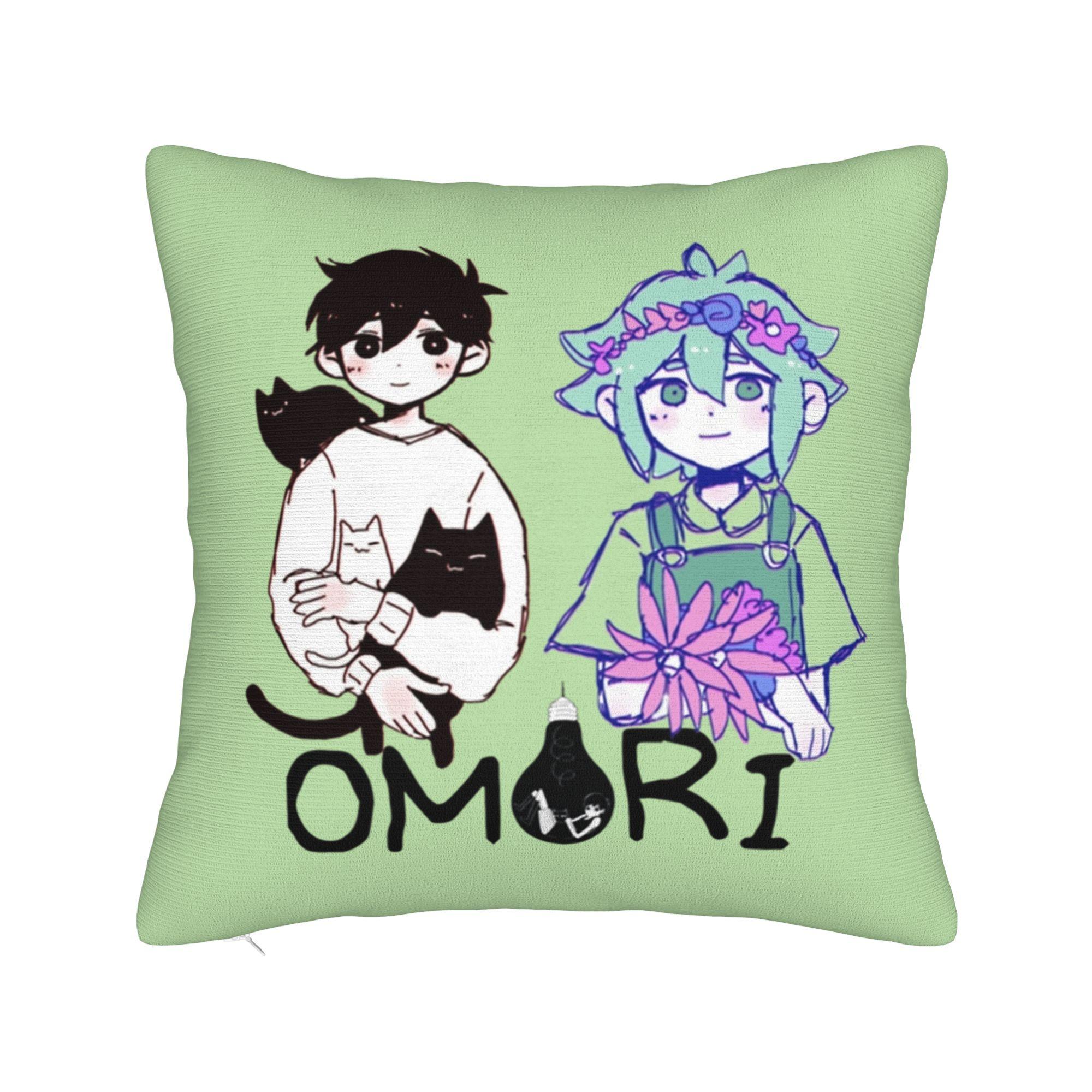 Наволочка-подушка Sunny Square из игры Omori Психологический хоррор Подушки-чехлы Потрясающая полиэстеровая декоративная наволочка для дома 45x45 см 30x30cm 12x12in