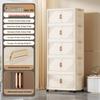 Foldable Multi-Layer Storage Cabinet for Clothing, Snacks, Books, and Toys