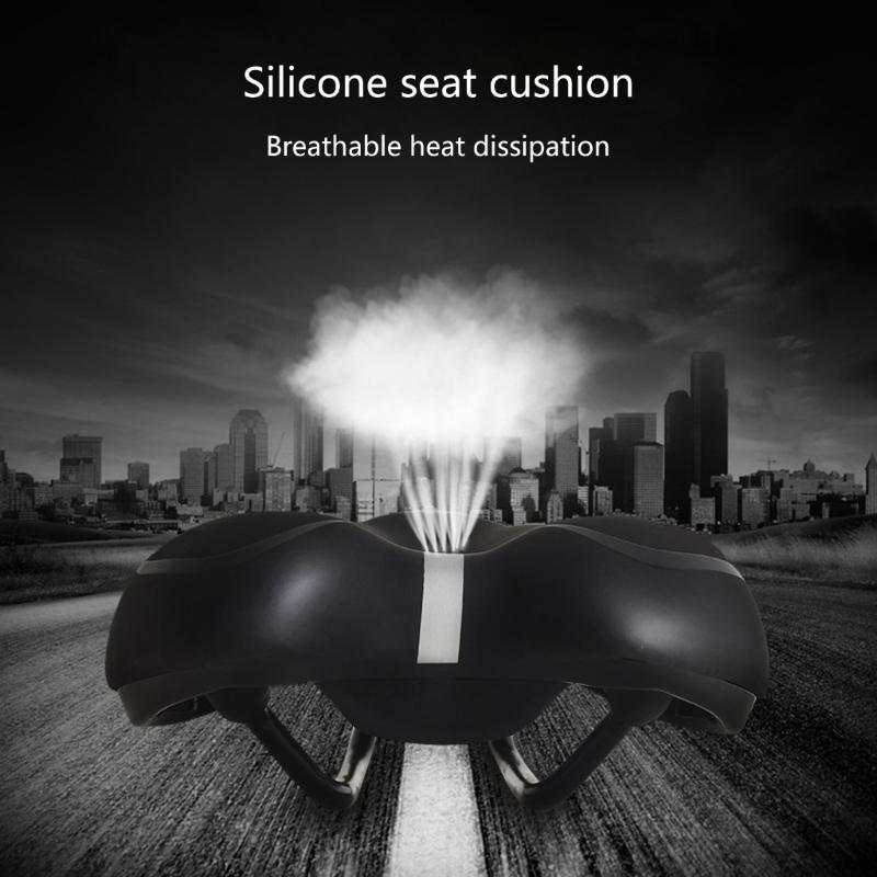 Silicone Bicycles Saddles Cycling Cushions Road Bike Saddles Pad Nonslip Bike Cushions Shock Absorption Seats Pad Enduring
