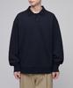 Oversized Collared Sweatshirt [Navy]
