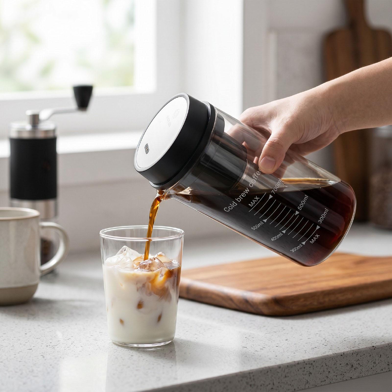 700ml Koude Koffiemaker, Herbruikbare Lekvrije IJsmaker