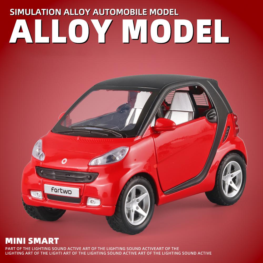 1:32 Mini Version Smart Alloy Children'S Toy Car Boy Cute Car Model With Simulated Sound And Light, Door Opening