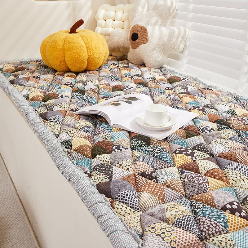 New Thickened Cotton Sofa Mat Home Living Room Decoration Multiple Anti Slip Bay Window Mats Modern Minimalist Soft High-quality Striped Seat Cushions