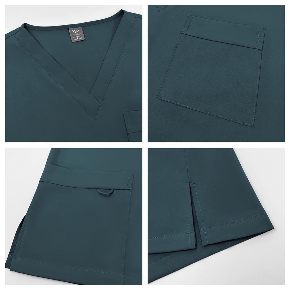 Übergröße Schnelltrocknendes Stretch-Schrubbset - Einfarbig, Lässig, Bequem