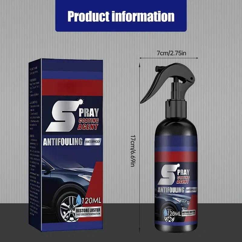 1/3 Bottles 3-in-1 High-Protection Car Coating Spray - Fast-Acting Ceramic & Nano Coating for Gloss Enhancement, Stain Resista