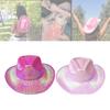Funny Party Hats Cowboy Hat for Women Cowgirl Hat Cowgirl Costume Hat Space Cowboy Holographic Rave Hat