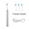 Sonický elektrický zubní kartáček Inteligentní načasování zubní kartáček pro dospělé Zubní kartáček Čisté bělení zubů Rychlé USB dobíjecí náhradní kartáček na zuby