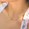 Stainless Steel Heart Cubic Zirconia Chain Necklace for Women, Bowknot Cherry Thin Link Chain Necklace Layered Jewelry