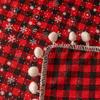 Christmas Snowflake Tablecloth Plaid Print Coffee Table Dining Desk Dressing Cover Holiday Decor