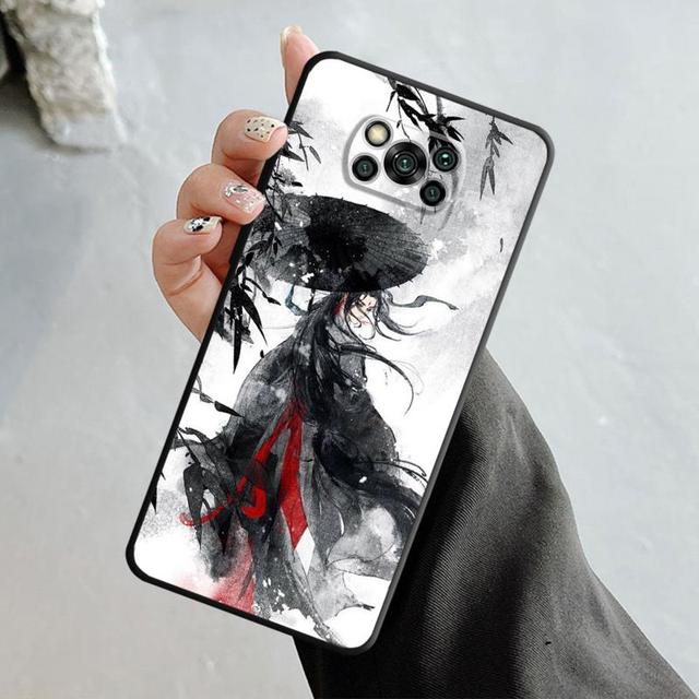 Japonya Samurai Manzara Mürekkep Boyama Xiaomi Poco X3 Nfc X4pro X5 M3 Mi 12 13 11 10 10t 8 Note10 Lite 11ultra 11t Kapak