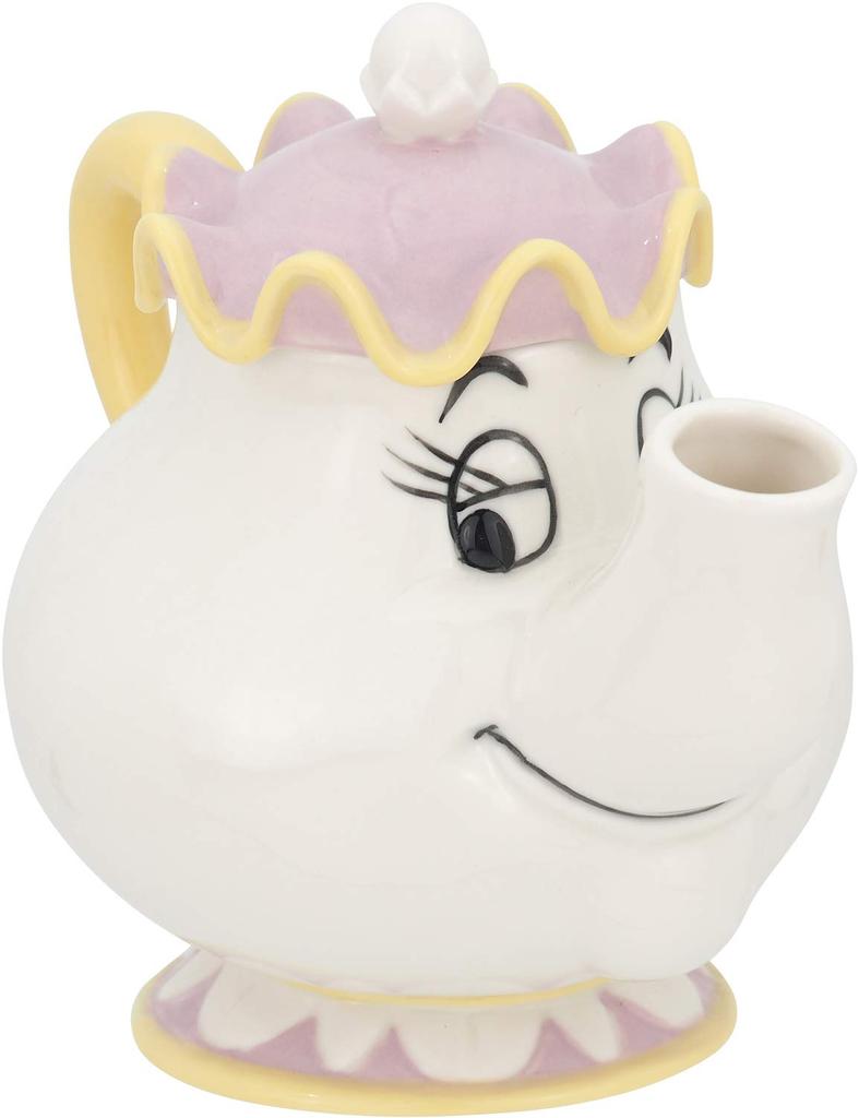 Sun Art Disney [Beauty and the Beast] Mrs. Potts and Chip Tea Set (Teapot and Teacup Set in Box) Tea Pot Beauty and the Beast Merchandise Ornament