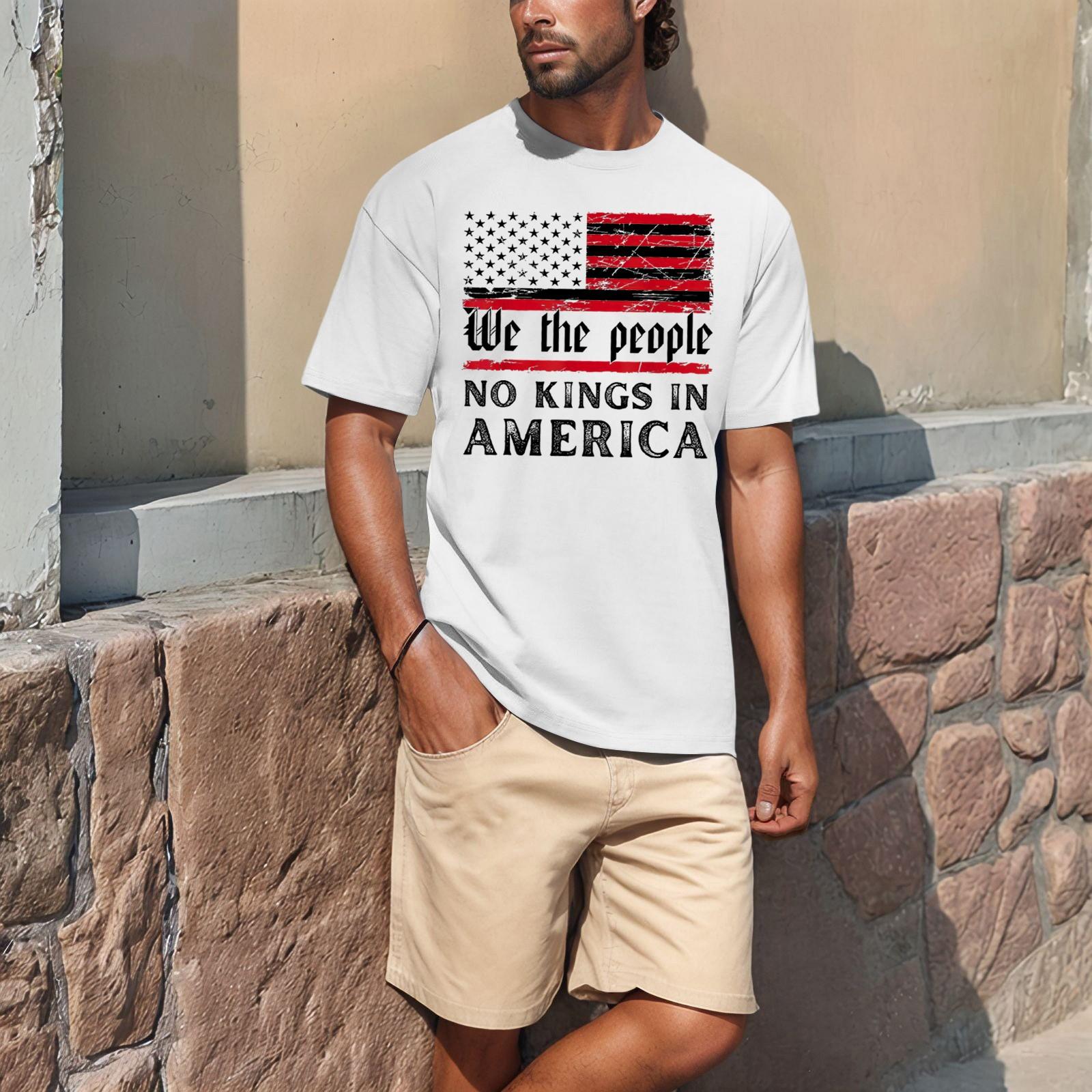 

Летняя мужская популярная футболка с круглым вырезом и коротким рукавом с принтом XL белый