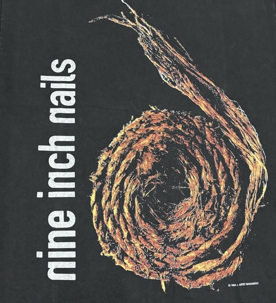 

VTG NIN Nine Inch Nails L Further Down The Spiral Single stitch T-Shirt REPRINT XL