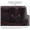 Fashion Leather Cowboy Hat Gentleman Jazz Sun Hats Outdoor Western Sun Visors Men Women