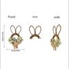 Easter Bunny Simulation Plant Decoration Flower Wreath Home Door Hanging Spring Decoration 15 Inches