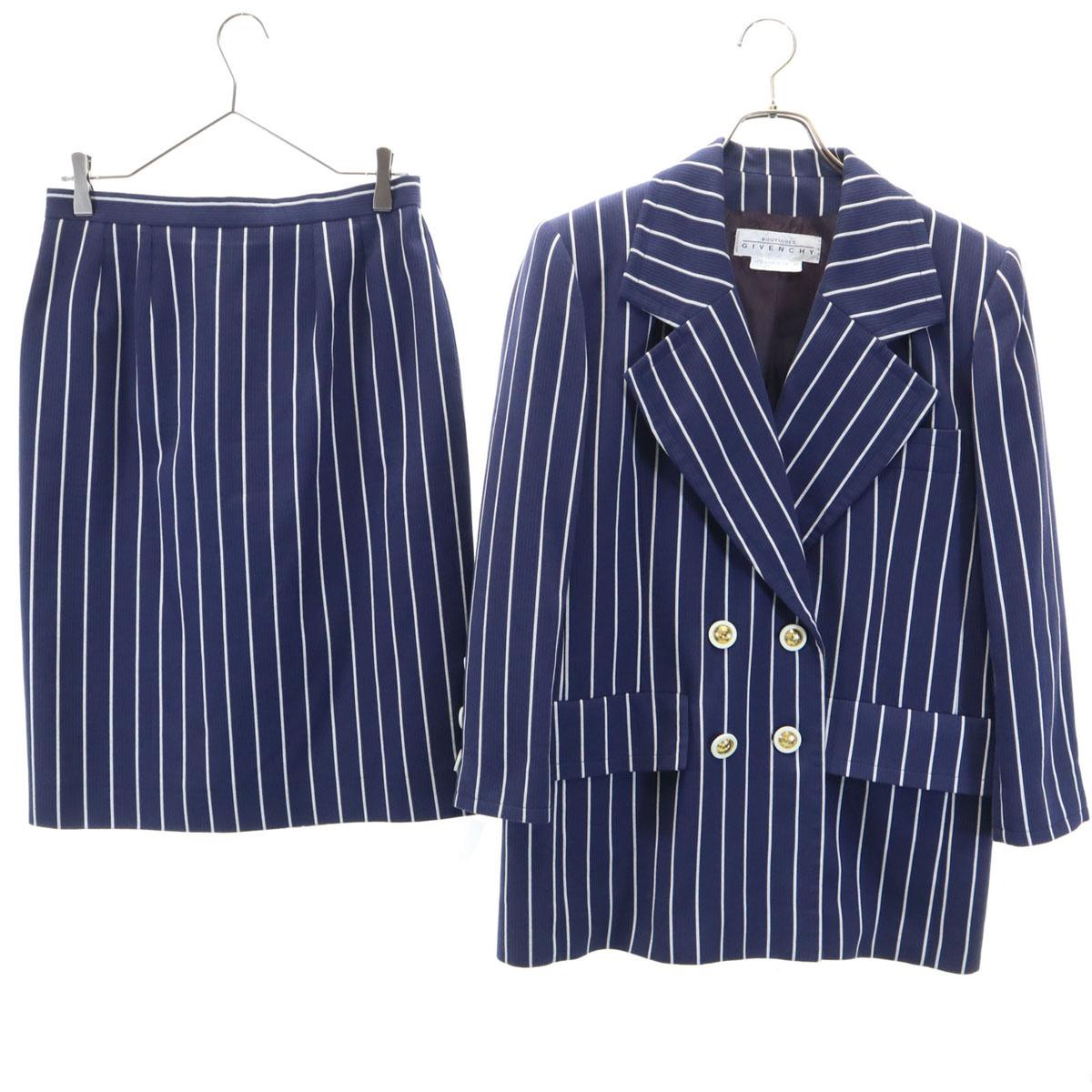 

Givenchy 90s Made in France Old Striped Pattern tailored jacket Setup 42 Women Used