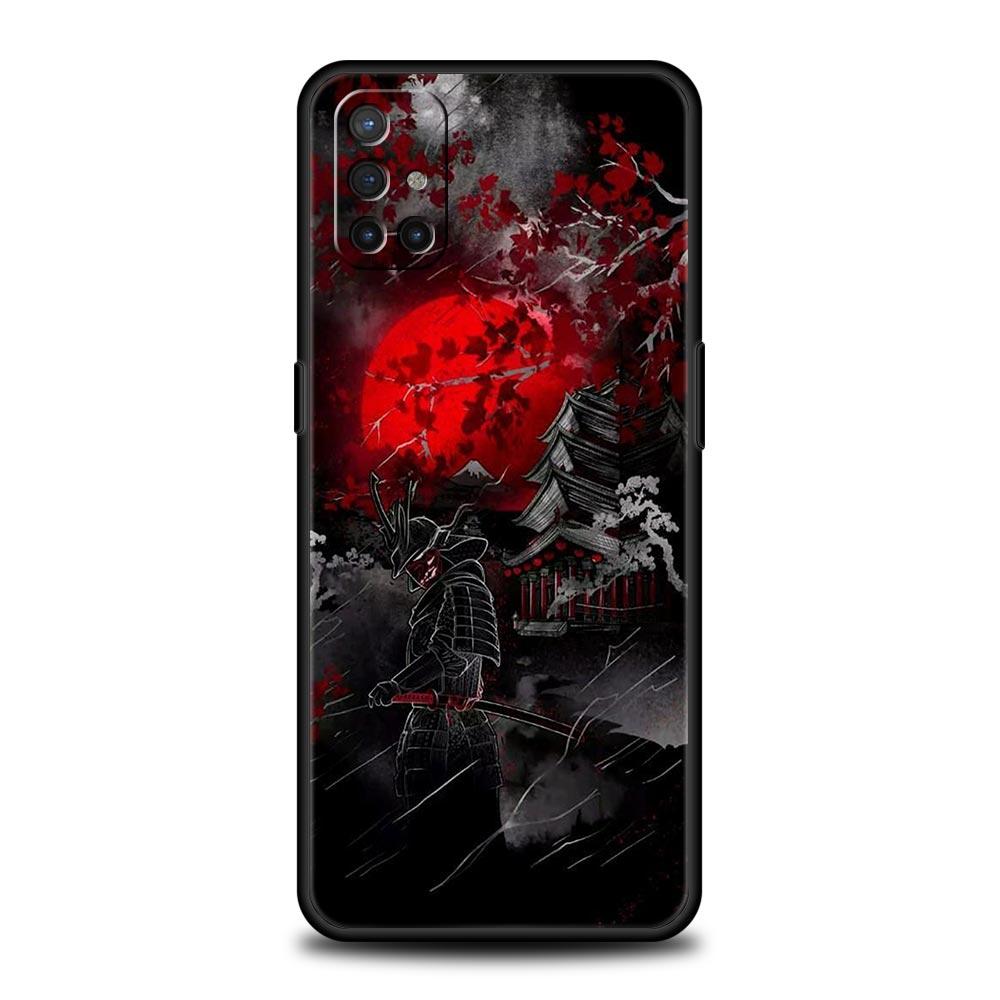 Painting Japan Samurai Art Phone Case For OnePlus 12R 9R 12 11 10 Pro 9 8 7 7T 8T 10T 9RT Nord 2T N10 N200 CE 2 5G Black Cover