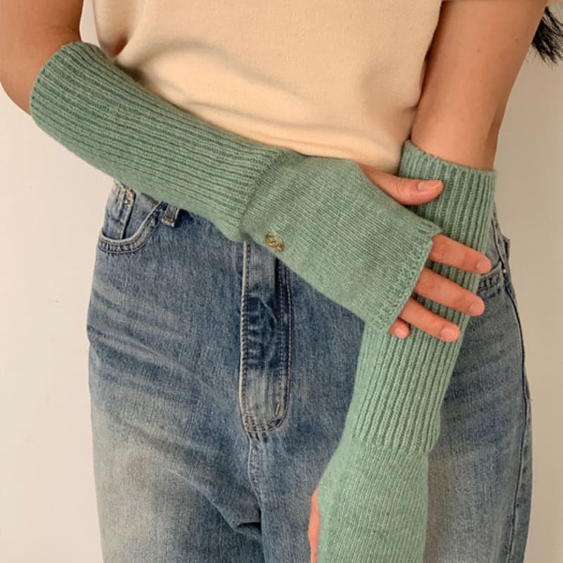 38comeoncommon Cashmere hand warmer (Blue Green)