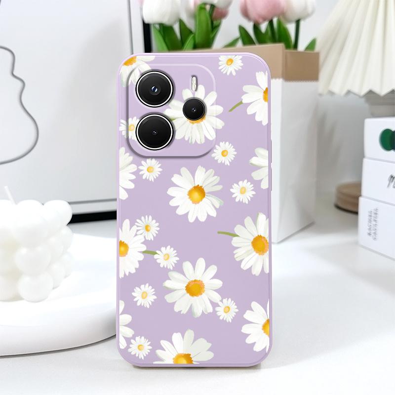 Flying Daisies Phone Case For Xiaomi Redmi Note 14 13 12 12S 11 11S 10 10S 9 9S 14C Pro Plus 4G 5G Liquid Silicone Cover