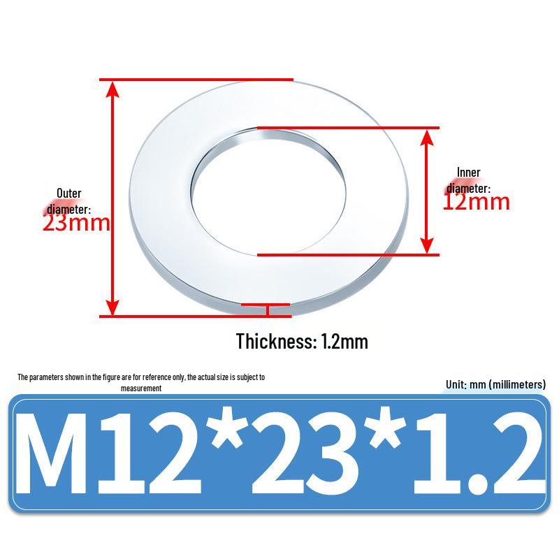 Extra Large Galvanized Metal Flat Washers - Sizes M1.6 to M14