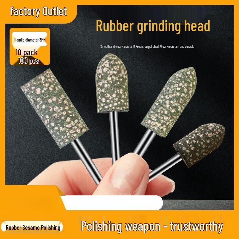 Bullet-Shaped Rubber Grinding Head Set
