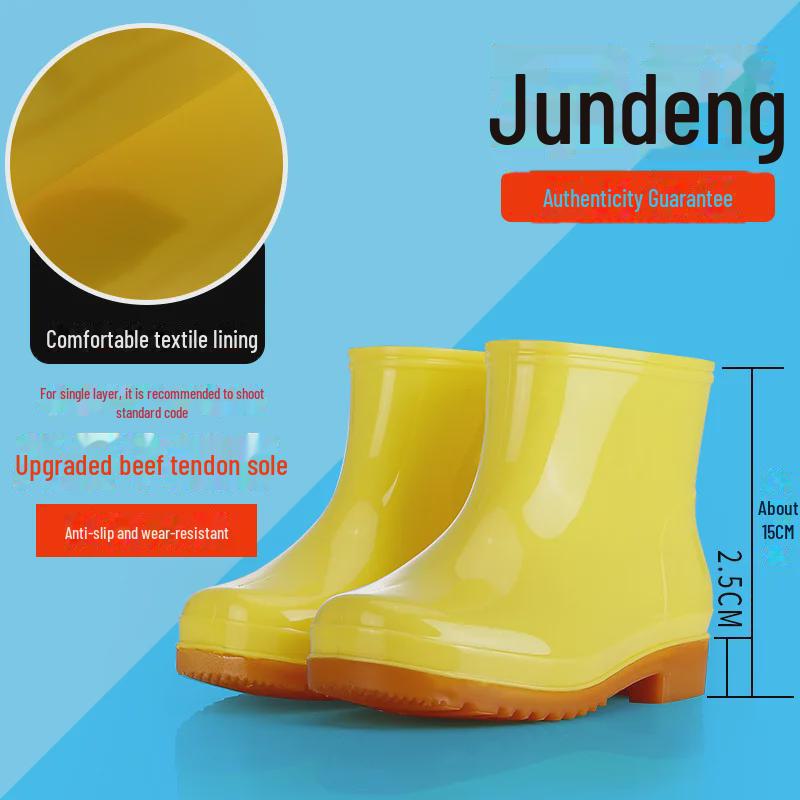 Yellow Food & Work Boots: Farm, Labor, Kitchen, Sanitation, Rain-Ready with Tendon Soles