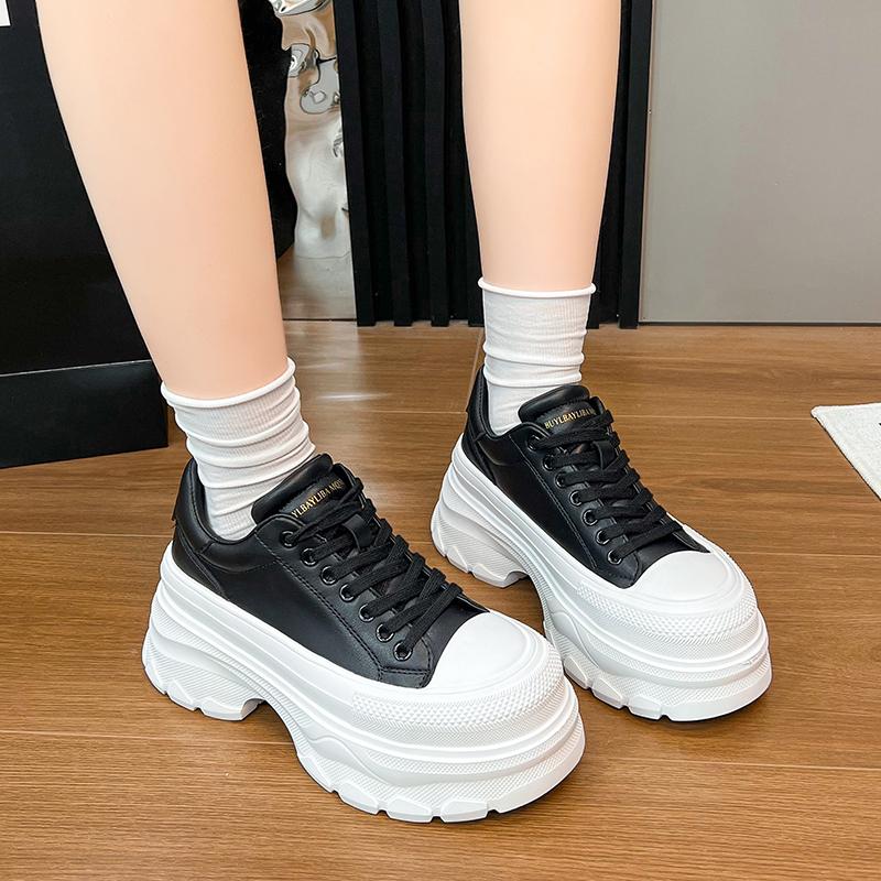 

Women s Casual Sports Shoes Autumn New Round Head Front Strap Thick Sole Anti-slip Wear-resistant Short Boots Breathable Shoes 40 чёрный
