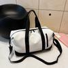 Stylish Solid PU Zipper Large Size Travel Bag High Quality Soft Skin Personality Elegant Outdoor Women's Shoulder Bag