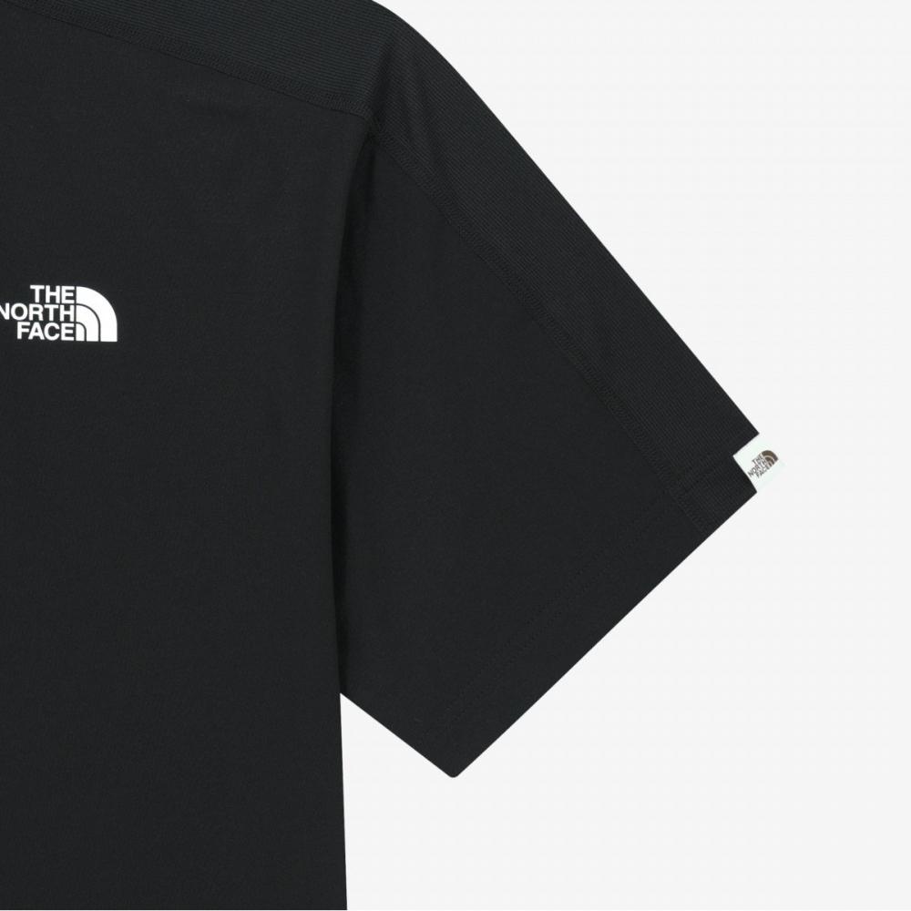 The North Face White Label Hybrid Waffle Short Sleeve Tee Black Nt7ur15k