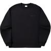 Li Ning Trendy Sports Series Simple Solid Color Round Neck Pullover Loose Sweatshirt Unisex Sweatshirt Black AWDV719-1